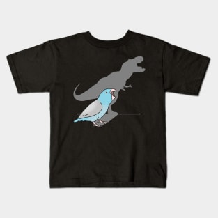 T-rex shadow - blue fallow parrotlet Kids T-Shirt